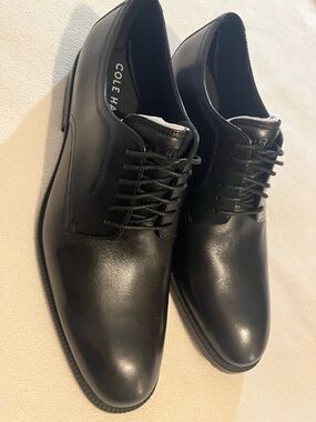 Cole Haan Men’s Black Leather Dress Hawthorne Oxford